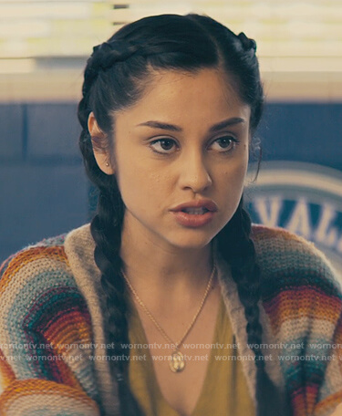 Yolanda’s multistripe cardigan on Stargirl