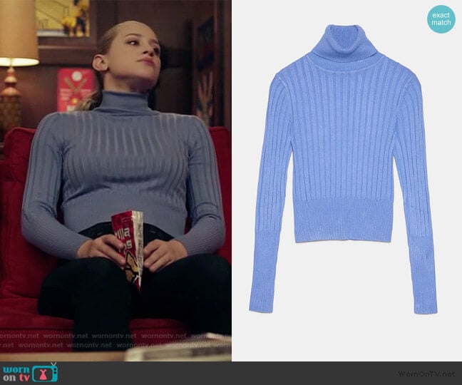 Zara Ribbed Turtleneck Sweater worn by Betty Cooper (Lili Reinhart) on Riverdale