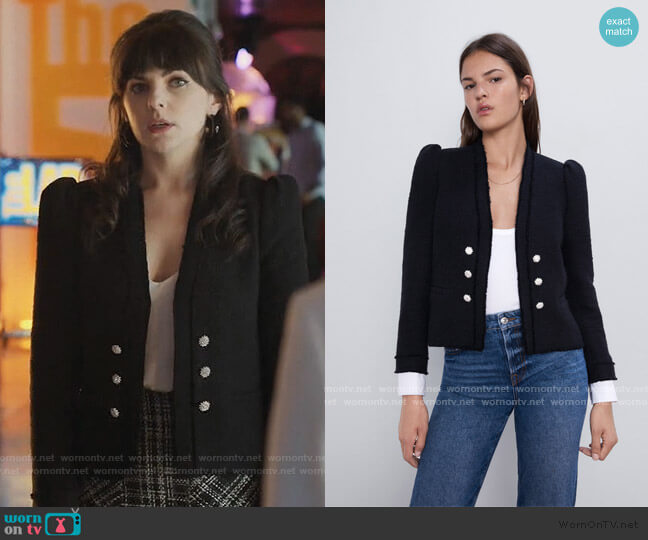 Zara Tweed Poplin Jacket