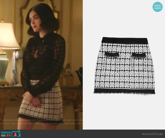 Zara Tweed Mini Skirt worn by Katy Keene (Lucy Hale) on Katy Keene