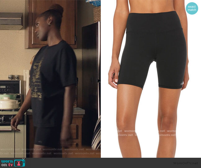 Alo Yoga High-Waist Biker Shorts worn by Issa Dee (Issa Rae) on Insecure