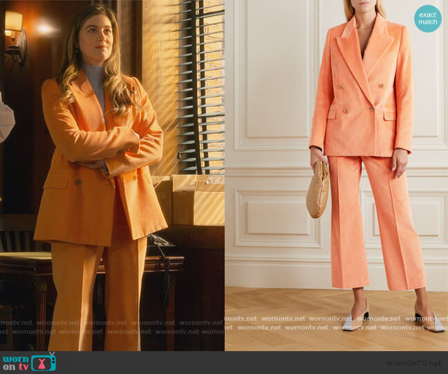 Acne Studios Corduroy Blazer worn by McAfee (Laura Dreyfuss) on The Politician