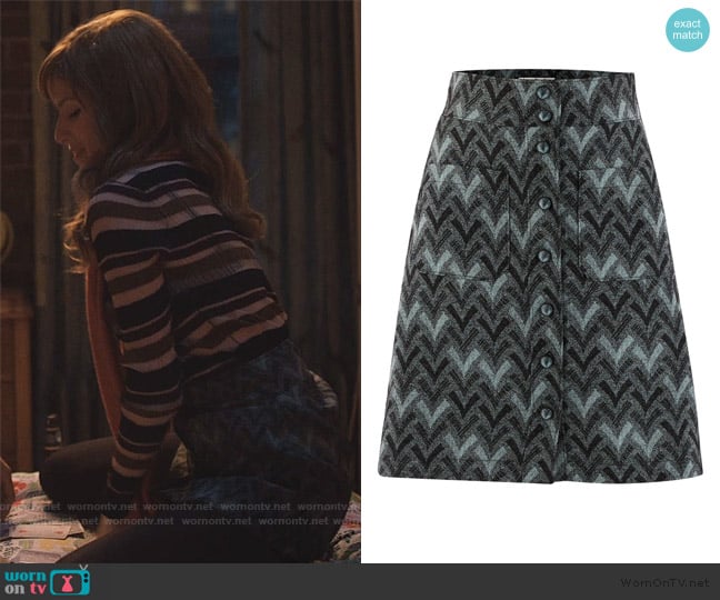 Acne Studios Isodora skirt worn by Darby (Anna Kendrick) on Love Life