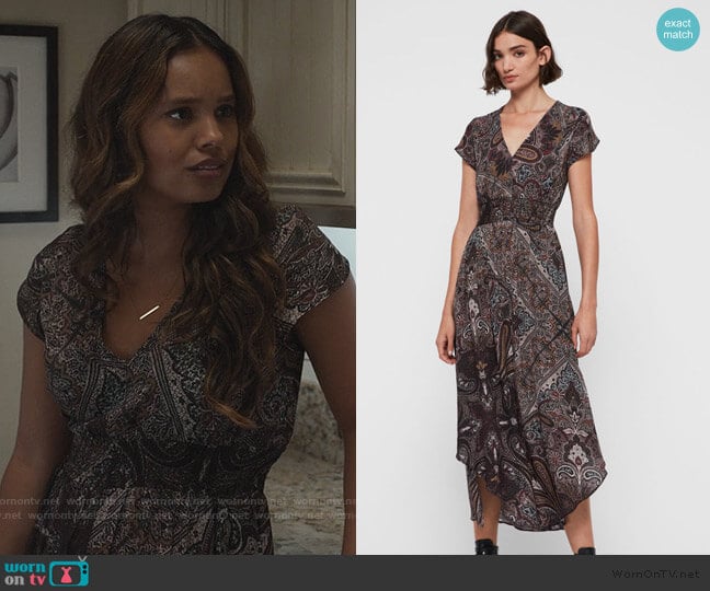 All Saints Leila Scarf Dress worn by Jessica Davis (Alisha Boe) on 13 Reasons Why