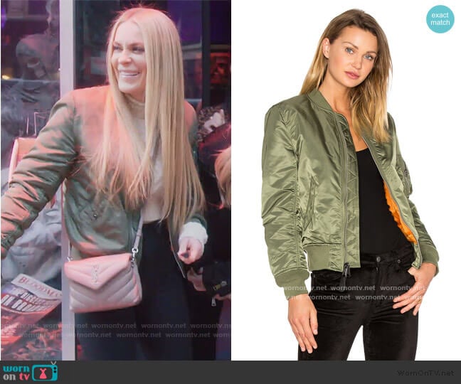 Alpha Industries Ma-1 W Bomber worn by Leah McSweeney on The Real Housewives of New York City