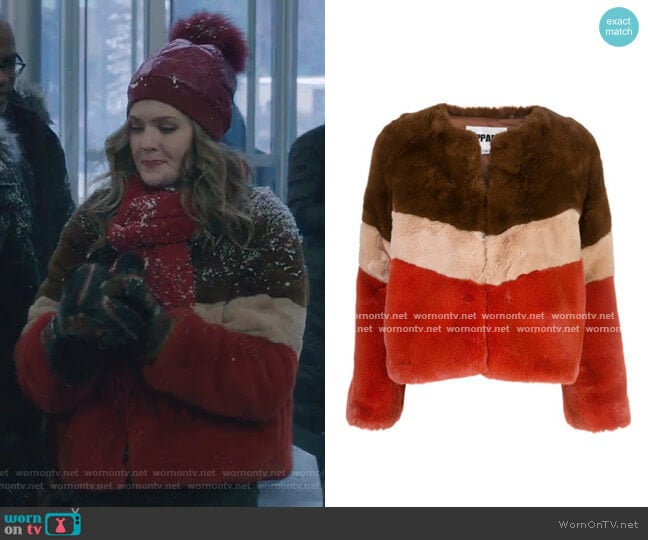 Apparis Brigitte Faux-Fur Jacket worn by Sutton (Meghann Fahy) on The Bold Type