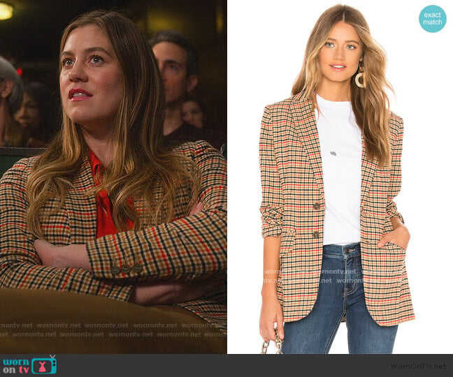 Current/Elliott The Date Night Blazer worn by McAfee (Laura Dreyfuss) on The Politician