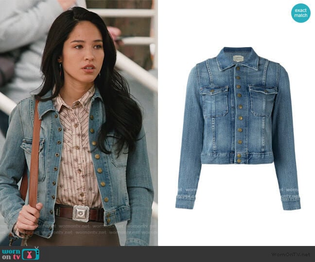 Current/Elliott The Snap Denim Jacket worn by Monica Dutton (Kelsey Asbille) on Yellowstone