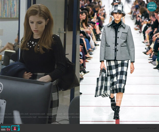 Dior Plaid Skirt Fall 2020 Collection worn by Darby (Anna Kendrick) on Love Life