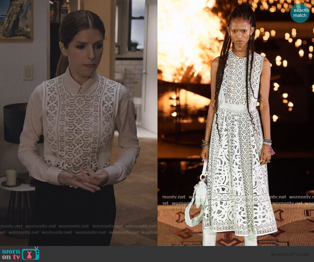 Dior 2020 Resort laser cut Top worn by Darby (Anna Kendrick) on Love Life