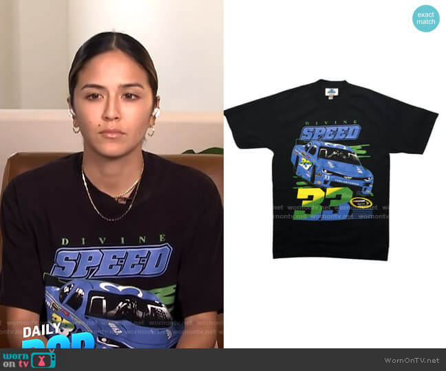 The Last Adam Divine Speed Tee worn by Erin Lim on E! News