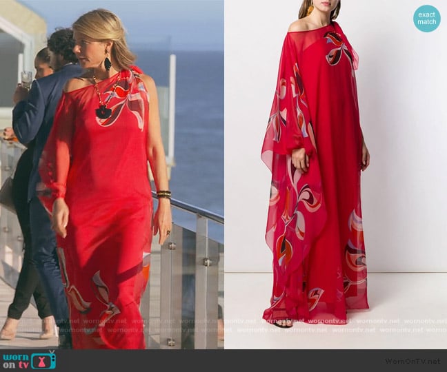 Emilio Pucci Abstract Print Kaftan worn by Georgina Hobart (Gwyneth Paltrow) on The Politician