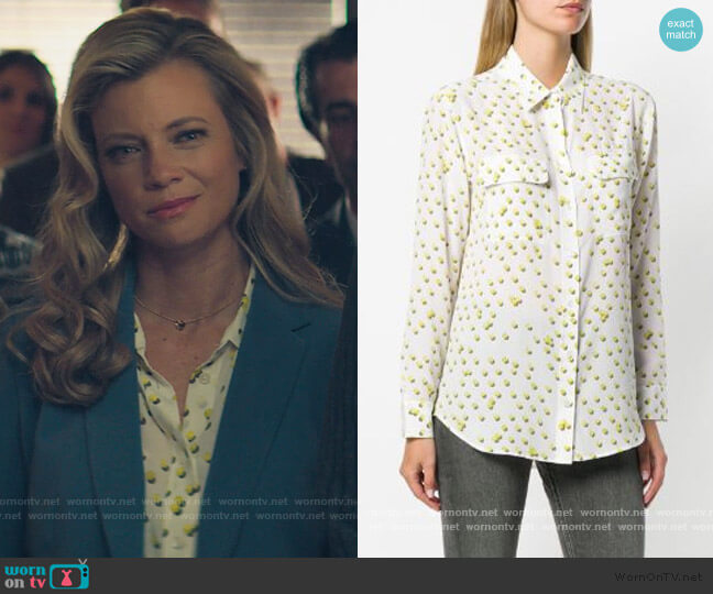 Equipment Tennis Ball-print Shirt worn by Barbara Whitmore (Amy Smart) on Stargirl