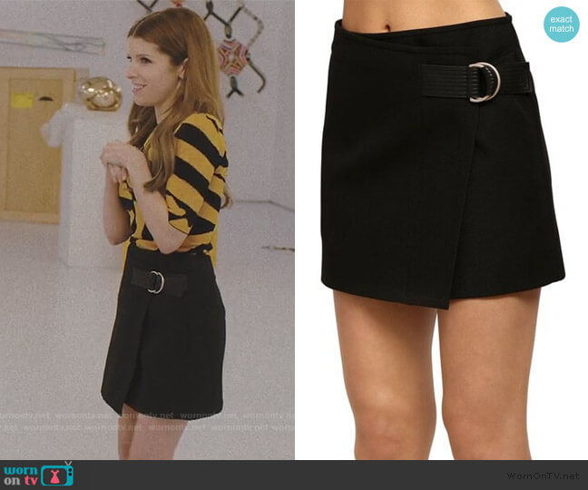 Givenchy Wrap Style Techno Twill Mink Skirt worn by Darby (Anna Kendrick) on Love Life