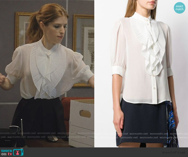 Givenchy Pleated Ruffle Shirt worn by Darby (Anna Kendrick) on Love Life