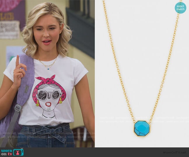 Gorjana Chloe Mini Strand Necklace worn by Katie Cooper (Isabel May) on Alexa & Katie
