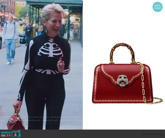 Gucci Thiara Medium Leather Top Handle Bag worn by Dorinda Medley on The Real Housewives of New York City