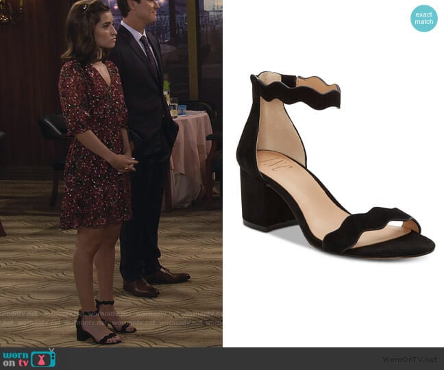 INC International Concepts Hadwin Scallop Two-Piece Sandals worn by Ramona Gibbler (Soni Nicole Bringas) on Fuller House