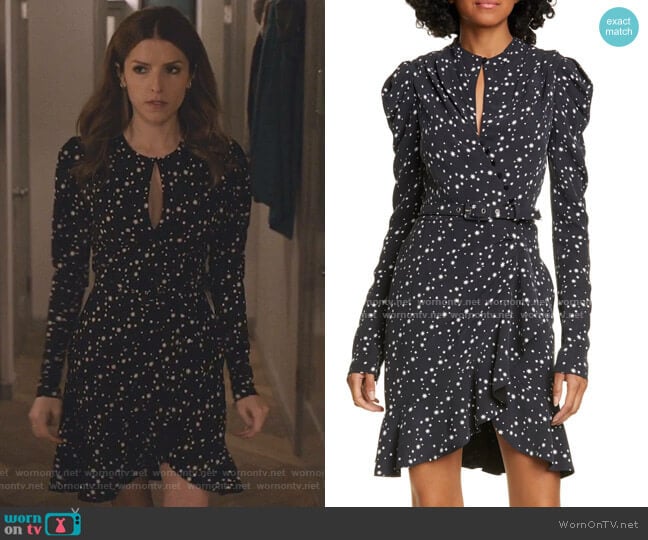 Jonathan Simkhai Star Print Long Sleeve Dress worn by Darby (Anna Kendrick) on Love Life