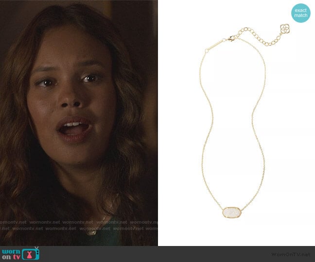 Kendra Scott Elisa Drusy Necklace worn by Jessica Davis (Alisha Boe) on 13 Reasons Why
