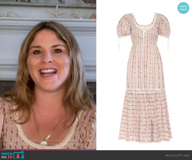 LoveShackFancy Judith Cotton Dress worn by Jenna Bush Hager on Today