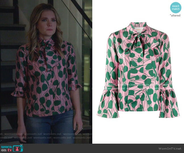 La Doublej Happy Wrist Top worn by Sutton (Meghann Fahy) on The Bold Type