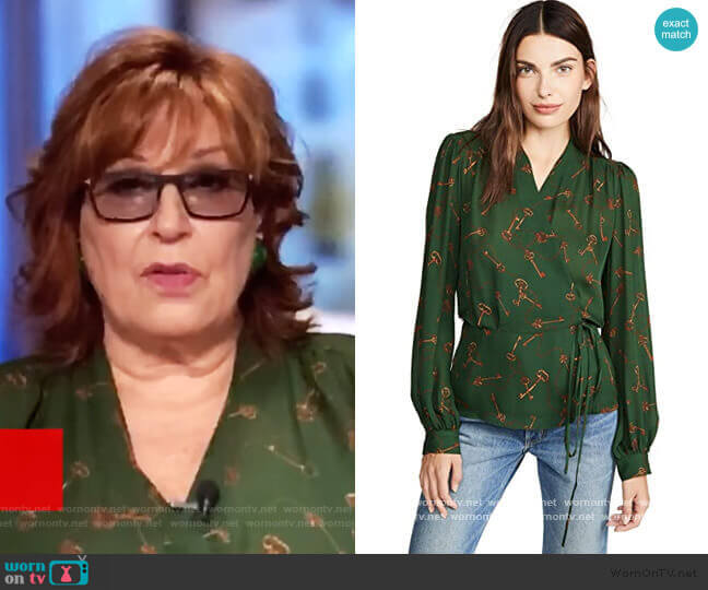 L'Agence Cara Wrap Blouse worn by Joy Behar on The View