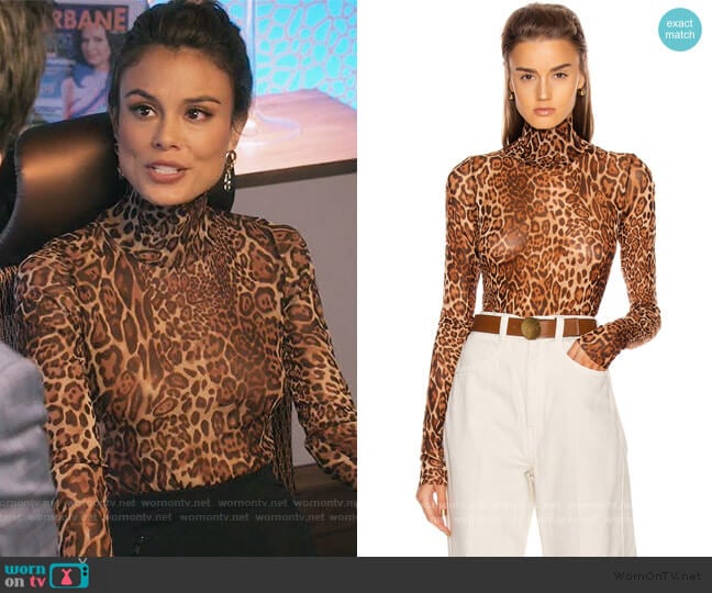 Laquan Smith Animalia Bodysuit worn by Noa Hamilton (Nathalie Kelley) on The Baker and the Beauty