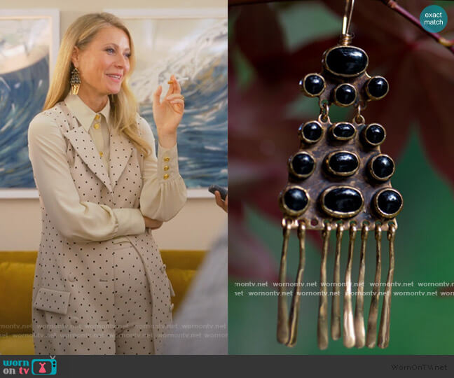 Lisa Eisner Mojave Earring worn by Georgina Hobart (Gwyneth Paltrow) on The Politician
