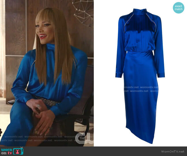 Michelle Mason Embellished High-Neck Dress worn by Dominique Deveraux (Michael Michele) on Dynasty