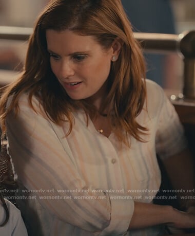 Maddie’s pastel striped shirt on Sweet Magnolias
