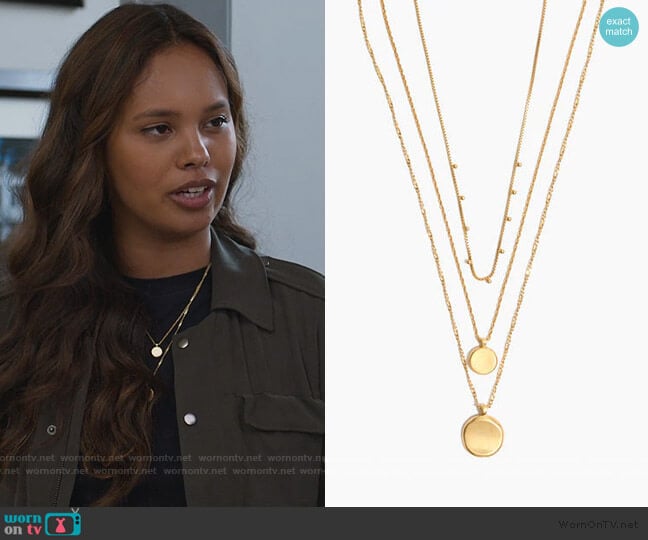 Madewell Coin Necklace Set worn by Jessica Davis (Alisha Boe) on 13 Reasons Why