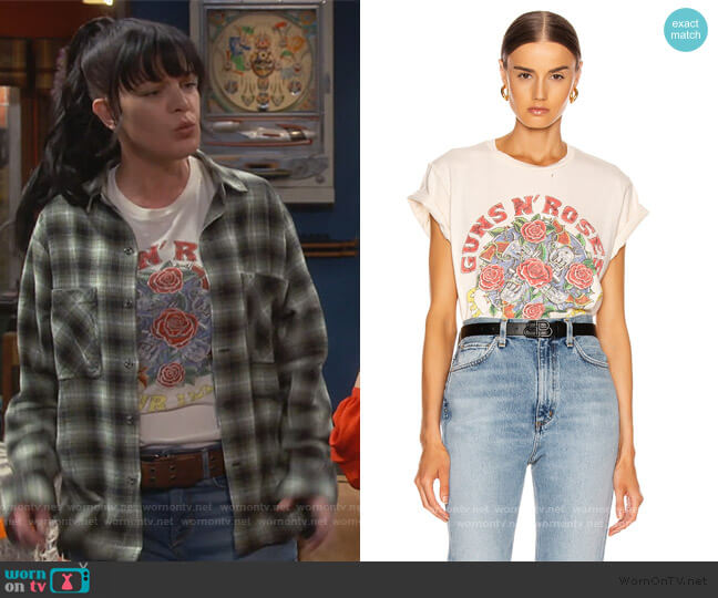 Madeworn Guns N Roses Use Your Illusion Crew Tee worn by Jackie (Pauley Perrette) on Broke