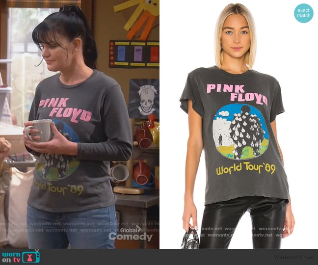 Madeworn Pink Floyd World Tour '89 Tee worn by Jackie (Pauley Perrette) on Broke
