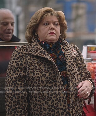 Martha’s leopard print zip coat on Good Witch
