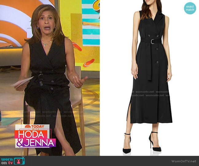 Karen Millen Maxi Tuxedo Belted Dress worn by Hoda Kotb on Today