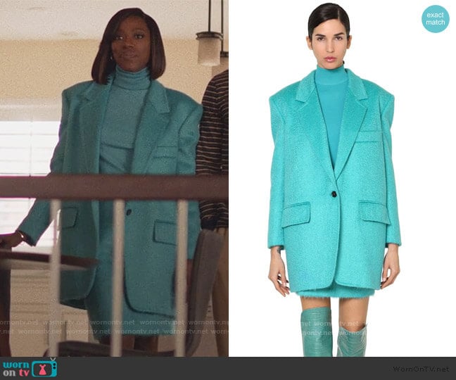 Max Mara Virgin Wool Knit Turtleneck Sweater worn by Molly Carter (Yvonne Orji) on Insecure