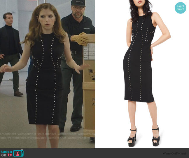 Michael Kors Studded Pebble-Crepe Dress worn by Darby (Anna Kendrick) on Love Life