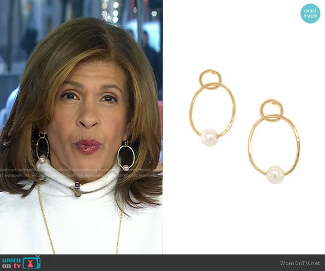 Jennifer Miller Open Pearl Earrings worn by Hoda Kotb on Today