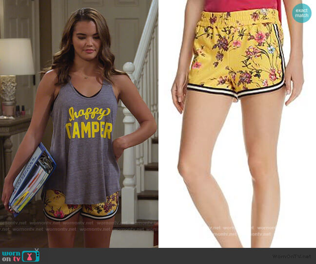 Pam & Gela Floral Dolphin Shorts worn by Alexa Mendoza (Paris Berelc) on Alexa & Katie