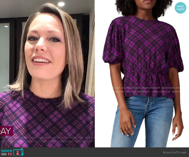 Rahi Plaid Victoria Top worn by Dylan Dreyer on Today