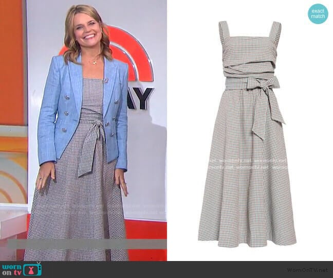 Veronica Beard Positano Dress worn by Savannah Guthrie on Today