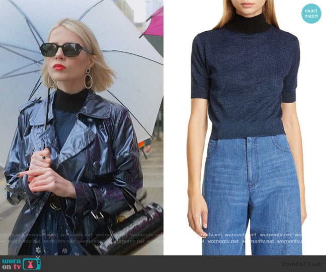 Rachel Comey Crop Knit Tee worn by Astrid (Lucy Boynton) on The Politician