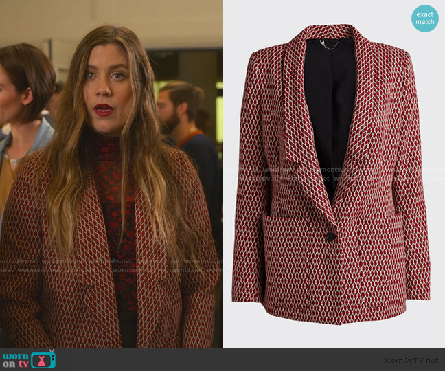 Rachel Comey Loveless Blazer worn by McAfee (Laura Dreyfuss) on The Politician