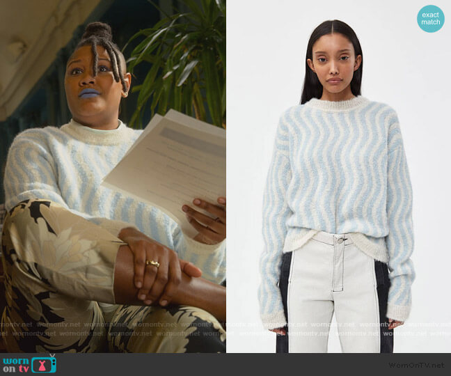 Rachel Comey Powers Boucle Sweater worn by Skye (Rahne Jones) on The Politician
