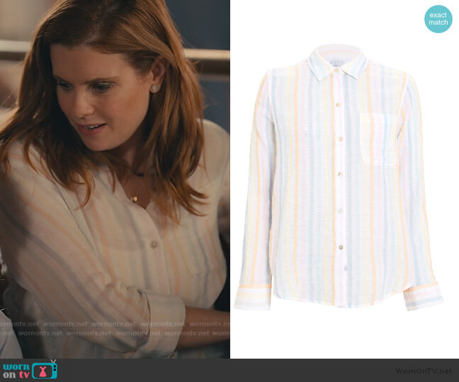 Rails Striped Cotton Shirt worn by Maddie Townsend (JoAnna Garcia Swisher) on Sweet Magnolias
