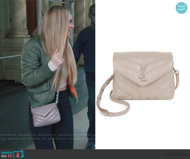 Saint Laurent Toy Loulou Matelassé Leather Crossbody Bag worn by Leah McSweeney on The Real Housewives of New York City