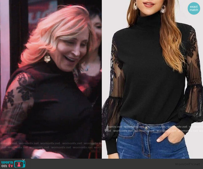 Sonja Reyna Puff Sleeve Sweater worn by Sonja Morgan on The Real Housewives of New York City