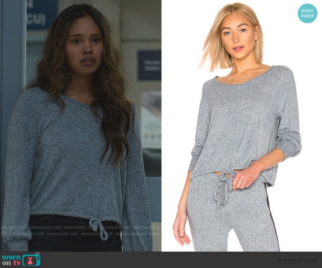 Splendid Long Sleeve PJ Top worn by Jessica Davis (Alisha Boe) on 13 Reasons Why