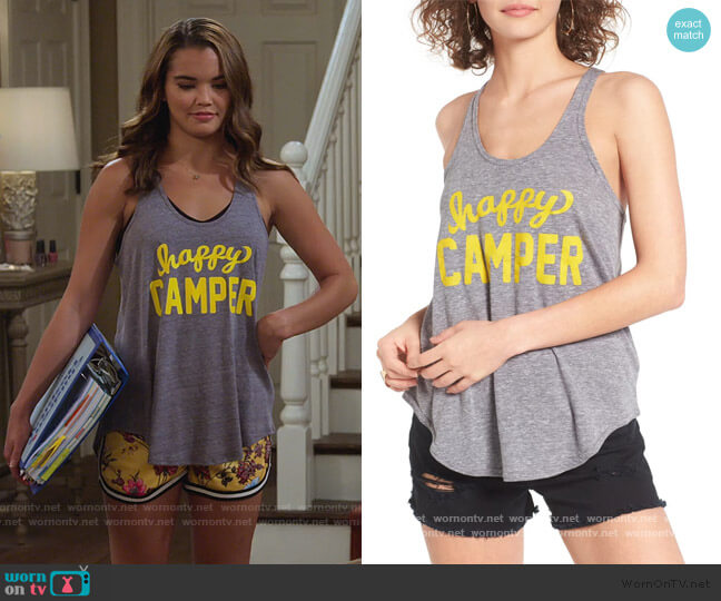 Sub_Urban Riot Happy Camper Athena Tank worn by Alexa Mendoza (Paris Berelc) on Alexa & Katie